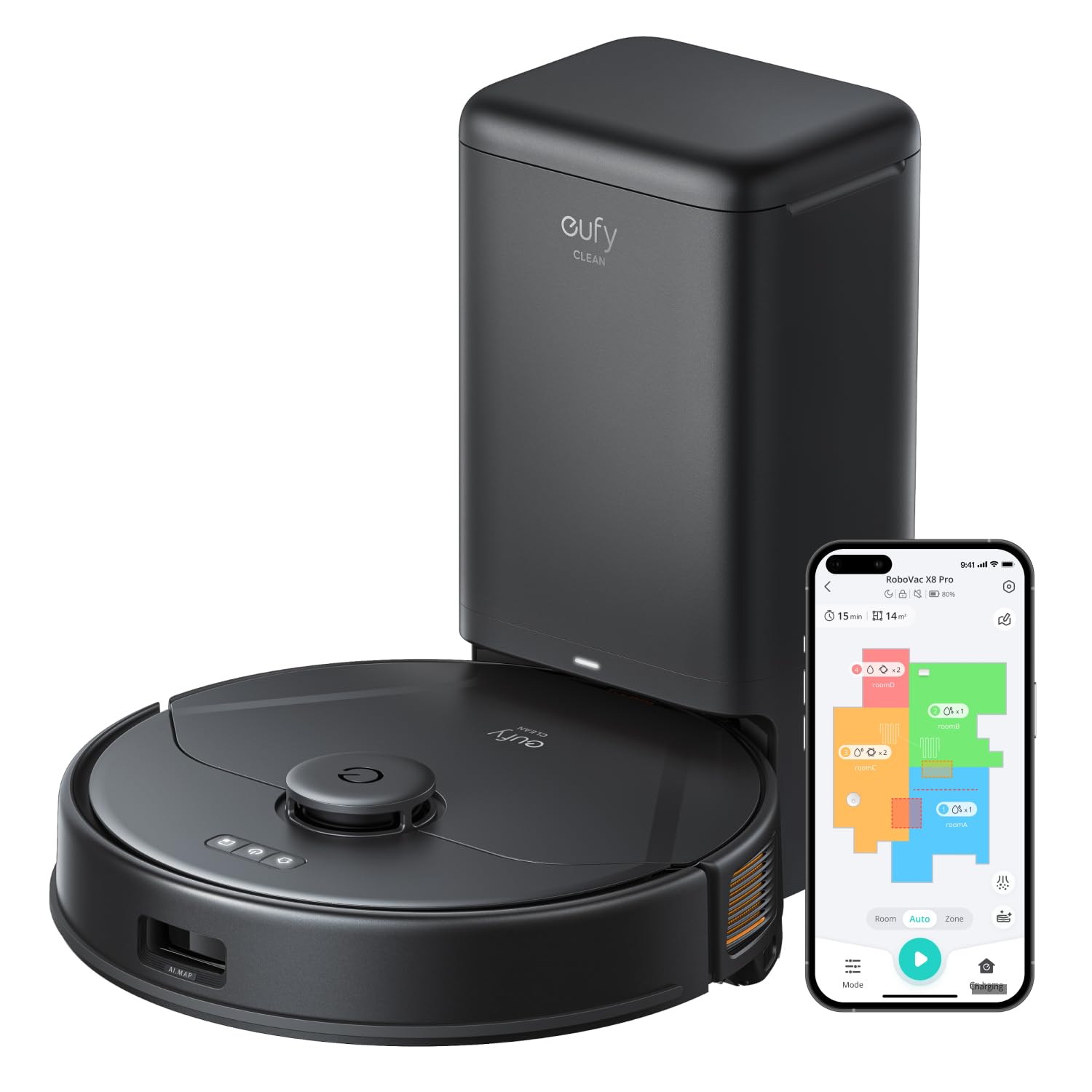 eufy X8 Pro Robot Vacuum Cleaner with Mop and Self-Empty Station